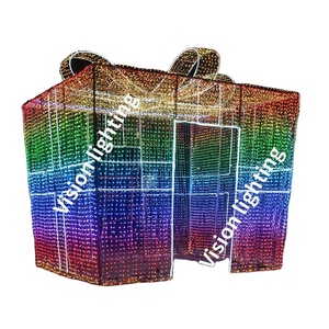Новый тренд DMX RGB Полноцветный анимированный гигантский 3D шар декоративный свет со светодиодной гирляндой