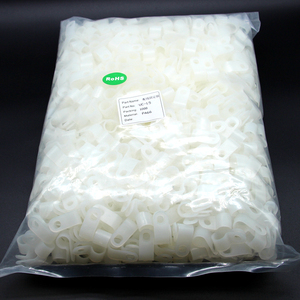 Made In China KX Brand Small Different Sizes White Black Color P Type Fireproof Electric Nylon Plastic Cable <strong>Clamps</strong>