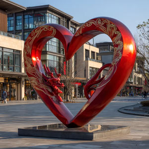 Tùy chỉnh hình trái tim điêu khắc thép không gỉ với thiết kế hiện đại xây dựng bền cho khách sạn & vườn - Product Image 2