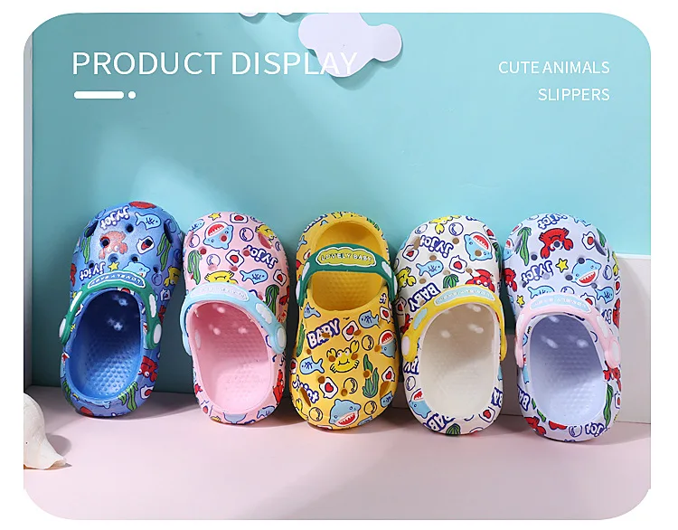 Children Garden Clogs Anti-Slip EVA Garden Shoes Custom Printed Slippers Sandals