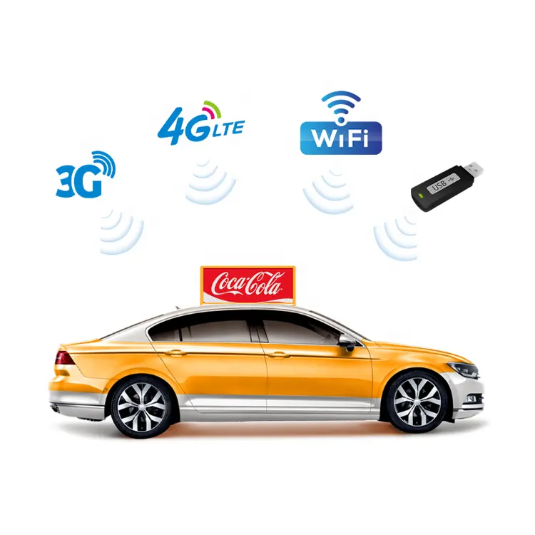Высокая яркость 3G 4G мобильная реклама P5 Автомобильная крыша знаки экран цена такси топ светодиодный дисплей