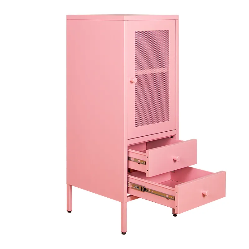 Tavolino mobili camera da letto con 2 cassetti armadi soggiorno moderni colorati cassettiera armadio in metallo