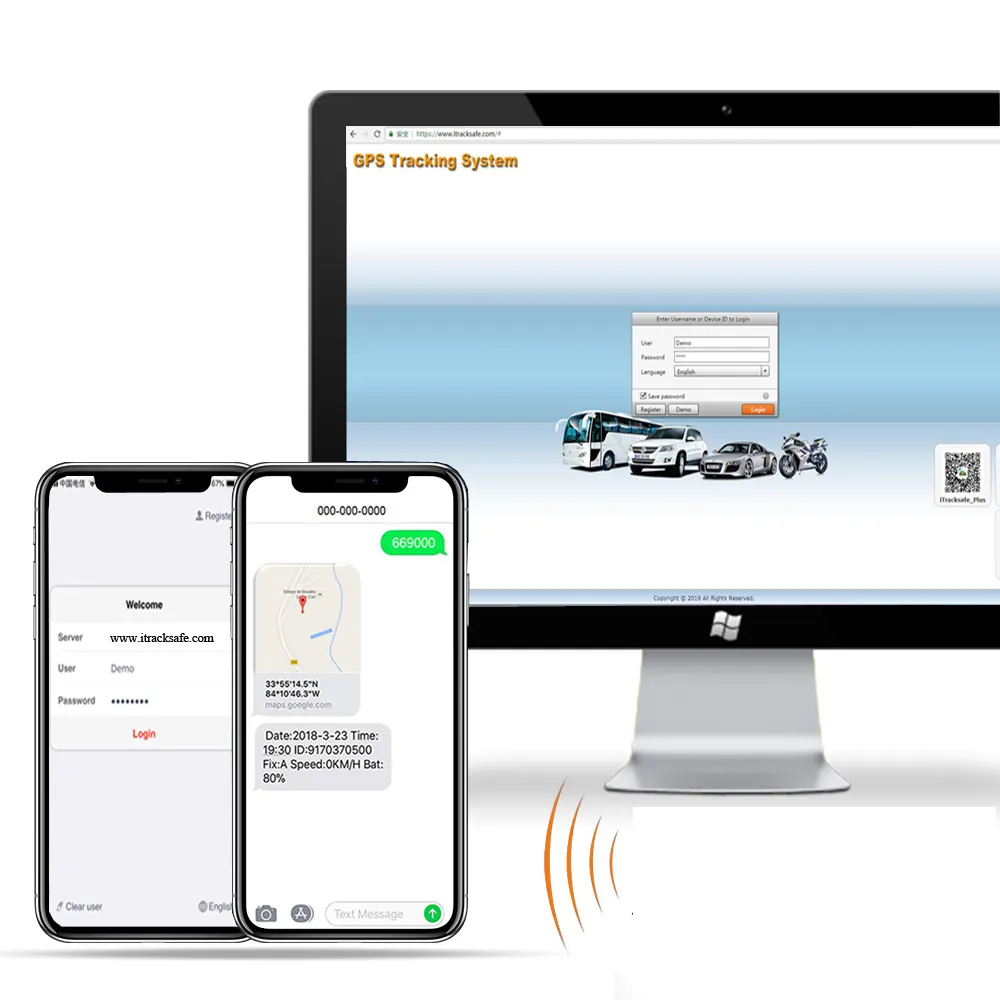 자동차 차량 트럭 버스 GPS 소프트웨어 앱이있는 함대 추적 시스템