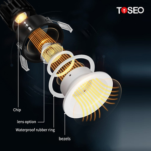 10W derin fincan Anti parlama spot gömme Led Downlight IP65 su geçirmez aşağı ışık - Product Image 5