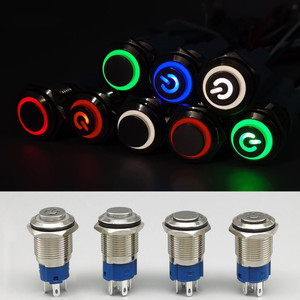 Lankeda 16mm 19mm Waterproof Round Metal Power <strong>Switch</strong> <strong>with</strong> <strong>Led</strong> <strong>Push</strong> <strong>Button</strong> <strong>Switch</strong> - Product Image 6