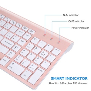 好卖廉价迷你粉色多设备无线键盘适用于Windows Mac电脑Android iOS平板电脑智能ph - Product Image 2