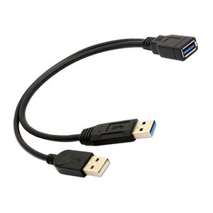 High-<strong>speed</strong> <strong>USB</strong> <strong>3</strong>.0 Female to Dual <strong>USB</strong> Male Y Splitter Extra Power Data Extension <strong>Usb</strong> Charging Cable for <strong>2</strong>.5&quot; Mobile Hard Disk - Product Image 5