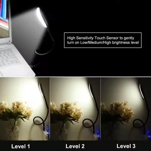 Гибкий USB сенсорный датчик ночник портативные светодиодные фонари ноутбук клавиатура ноутбук компьютерный стол для чтения настольная лампа освещение - Product Image 4