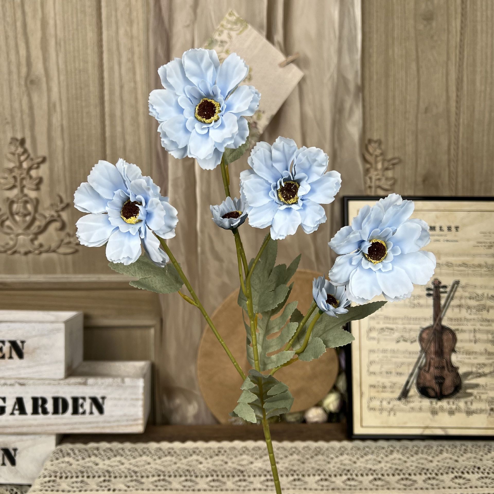 Xq-6 cabezas de Zinnia-azul