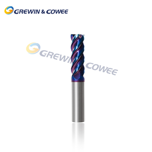 Grewin độ cứng cao tungsten carbide CNC Router bit công cụ đơn/4 sáo bóng mũi Carbide End Mill Cutter kim loại phay thép - Product Image 4