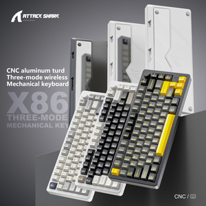Attack Shark X86 Teclado de escritorio con retroiluminación RGB de tecla completa Enchufe en caliente Pantalla de color intercambiable Gamers Gaming Teclado mecánico - Product Image 3