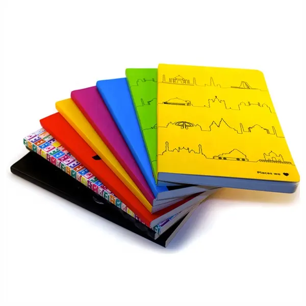 Cuaderno espiral con papel de colores