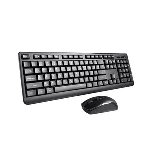 Venta caliente 2,4 GHz Wireless Office Computer Keyboard Mouse Combo 104 Keys Keyboard Mouse Combo Set OEM para marcas, - Product Image 2