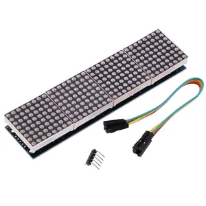 MAX7219 4-in-1-Mikrocontroller-Anzeigeset Rot/Blau/Gelb Grün LED 5V DIY mit 5P Line Dot Matrix 8x8 Modul - Product Image 4