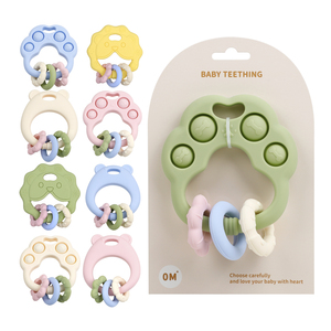 Kleurrijke Kauwgom Rubber Baby Sensorische Bijtring Armband Siliconen Tandjes Rammelaar Speelgoed Baby Diy Siliconen Bijtringen Tandjes Speelgoed - Product Image 4