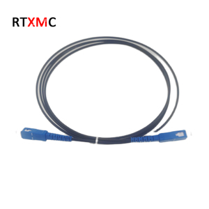 สายเคเบิลใยแก้วนำแสงแบบแบน FTTH กลางแจ้งในร่มพร้อมขั้วต่อไฟเบอร์ออปติก SC-FC-lc/apc/upc สายแพทช์สายออปติคอล20เมตร