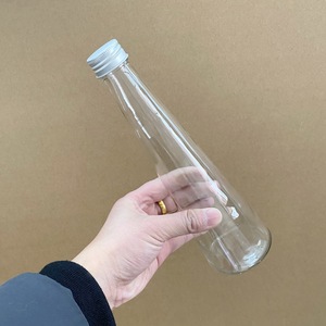 Nhà máy cung cấp hình nón cao Mỏng 400ml rượu vang chai thủy tinh với vít đầu - Product Image 3