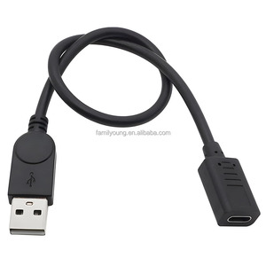 สาย2.0 USB ตัวผู้เป็นตัวเมียชนิด C สายอะแดปเตอร์ USB ไปยัง USB C สำหรับพีซีมือถือแท็บเล็ตสายชาร์จข้อมูล25ซม. - Product Image 2