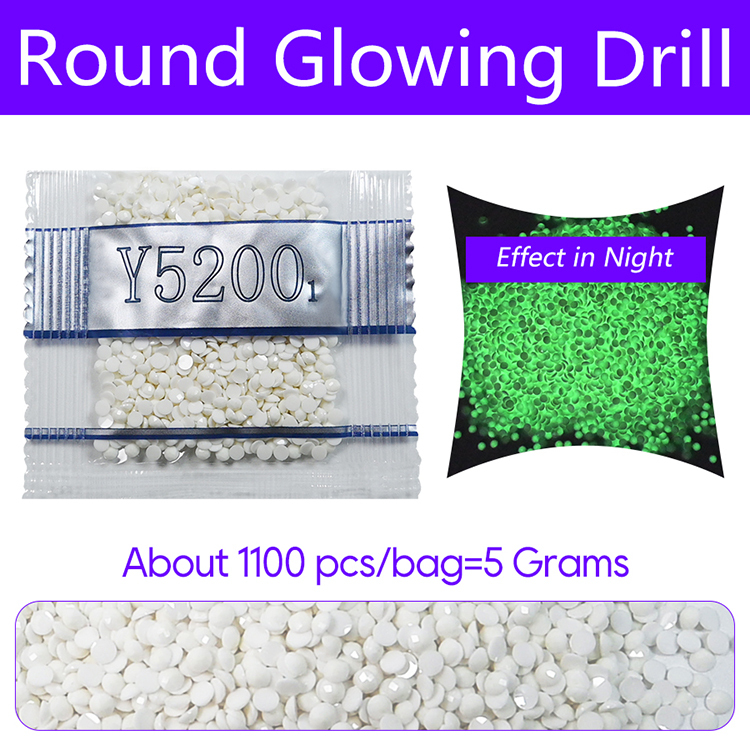 Round Glowing Drill - Big Bag