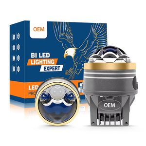 ไฟตัดหมอก LED สามดวง90W, ไฟตัดหมอกลำแสงสูงต่ำ3นิ้วสีเหลืองสามสี4300K อุณหภูมิกันน้ำ12V - Product Image 6
