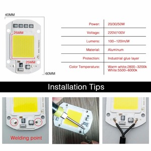 AC220V DC12V <strong>24V</strong> 10W 20W 30W 50W <strong>70W</strong> 100W <strong>LED</strong> COB Chip Module High Power <strong>LED</strong> Chip Board Diode for <strong>LED</strong> Downlight Floodlight - Product Image 3