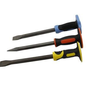Heavy Duty 12-Inch <strong>Chisels</strong> Set With Hand Protection, Point <strong>Chisel</strong> and Flat <strong>Chisel</strong> <strong>for</strong> Demolishing/<strong>Masonry</strong>/Carving/Concrete Break - Product Image 1