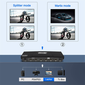TESmart 4x2 HDMI矩阵将4个超高清信号源路由到2个4k显示器红外接收器和面板键盘选择独立输入 - Product Image 3