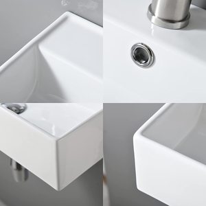 ホット販売カウンタートップ長方形容器シンク洗浄手磁器セラミック洗面器バスルーム洗面器シンク - Product Image 6