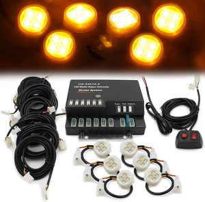 High Quality 12V <strong>6</strong> <strong>Led</strong> Hi-Intensity Strobe Headlight <strong>Kit</strong> <strong>Led</strong> Surface Mounts Warning Hideaway Light for Vehicle Cars - Product Image 6