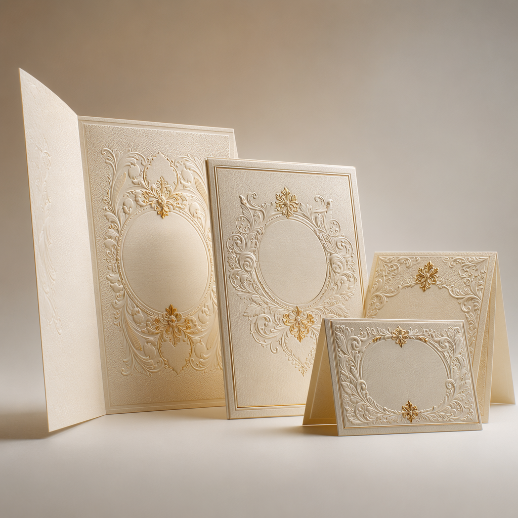 Embossed Ivory Gold Craft