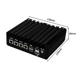 Barato 4 2,5 Lan Box Servidor de computadora integrado Pfsense Firewall Ddr5 Win 10 11 Linux Soft Router N100 Fanless Industrial Mini Pc