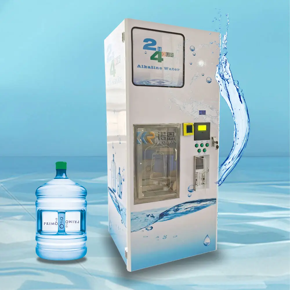 Distributeur automatique d'eau alcaline OEM 24 heures fonctionnant avec des pièces Philippines fournisseur d'eau pure de purification en plusieurs étapes automatique