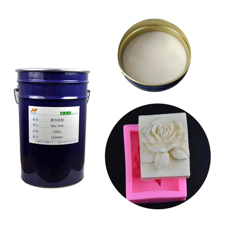Condensação líquida cura borracha de silicone para o molde vela fazendo gesso durável alta resistência ao rasgo rtv-2 fábrica chinesa