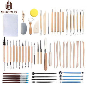 56pcs +professional Factory Price Wood Pottery Tool <strong>Clay</strong> Set Ceramic Tools <strong>Clay</strong> Tools - Product Image 1