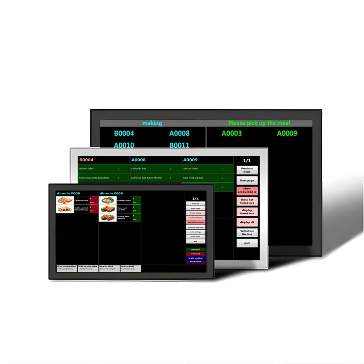 شاشة عرض المطبخ KDS للمطاعم والبرامج حل كامل نظام pos شاشة عرض طلب الأرقام