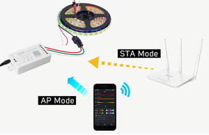 SP801E LED sürücü WiFi Art-Net SPI LED denetleyici için WS2812B SK6812 WS2811 piksel LED şerit ve matris - Product Image 4
