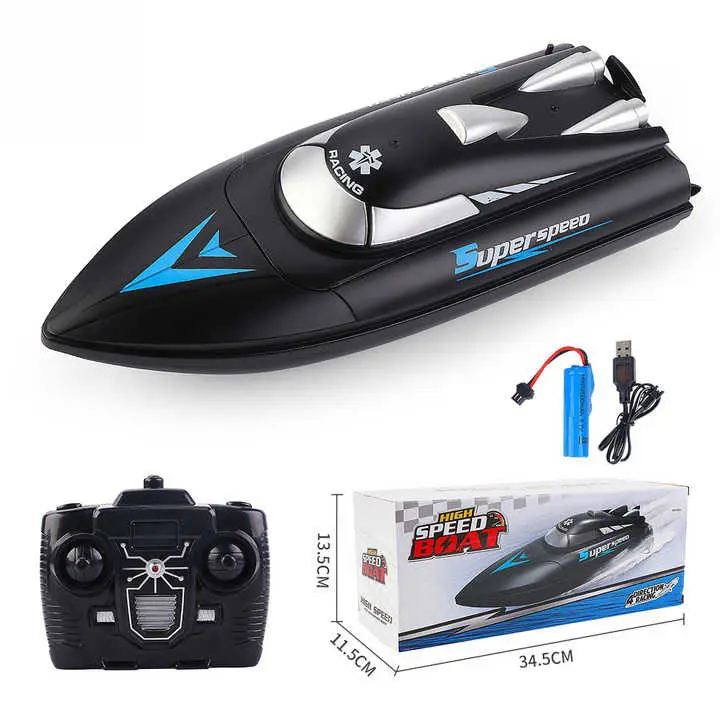 Barco RC de alta velocidad de 2,4 GHZ, barcos de Control remoto adecuados para piscina y Lago, aventura, barco de carreras, juguetes para niños