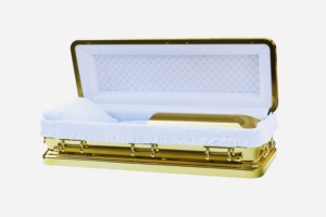 MA13 Quan Tài Mỹ Bằng Thép Sang Trọng Tráng Gương Màu Vàng Sáng Bóng - Product Image 4