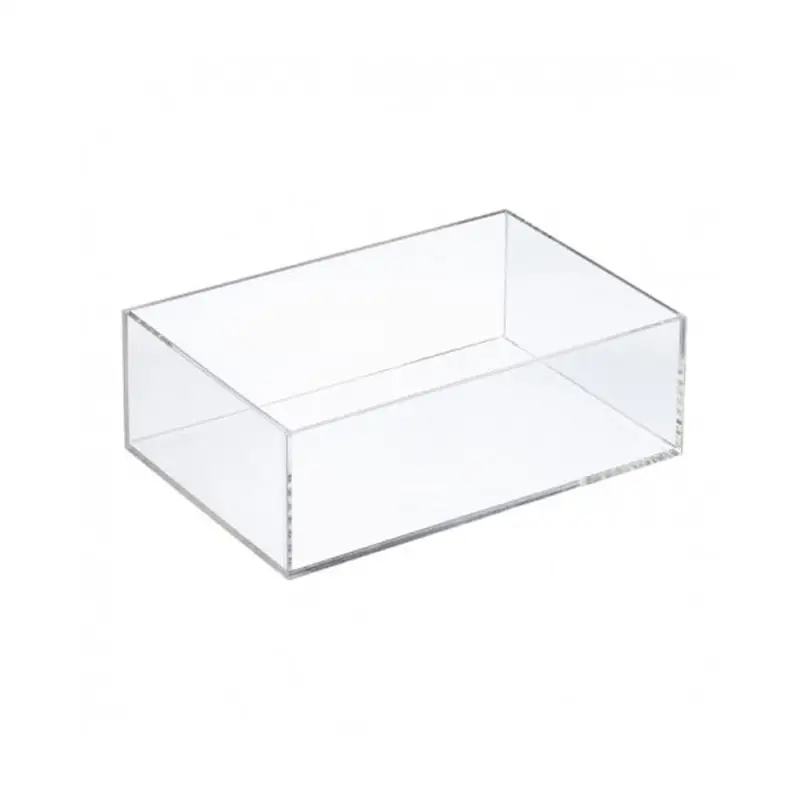 Cube en plexiglas lucite clair personnalisé de haute qualité et boîtes rectangulaires pour usines et magasins