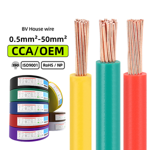 Ehgs BV CCA ลวดพีวีซีฉนวนทองแดงหุ้มสายอลูมิเนียมแกนเดียวสายที่อยู่อาศัยสายไฟในร่มการกระจายพลังงานวงจรไฟ - Product Image 1