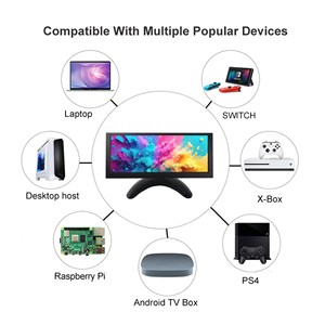 Wisecoco 10,3-Zoll-tragbarer Monitor mit Fernbedienung ständer DC VGA HM-Display für Laptop-PC X-Box Raspberry Pi PS4-Fahrzeug - Product Image 4
