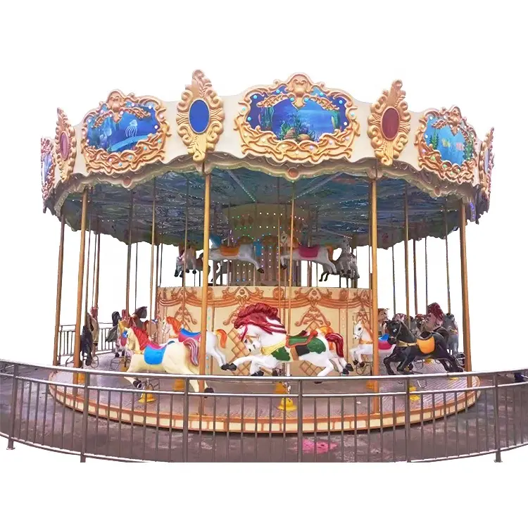 best deals outdoor amusement park rides musical carousel newly design kids attraction merry go round playground game for sale