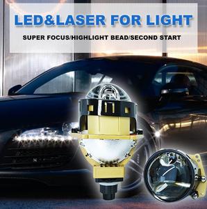 IDISON Z8W 3 inç araba kafa lambası ışığı 3 yansıtıcı fincan lazer ampuller 56w 75w 5000lm Bi-LED projektör Lens BMW X5 için yeni varış - Product Image 6