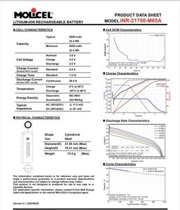 תאי סוללת ליתיום-יון בעלת צפיפות האנרגיה הגבוהה ביותר 21700 6500mah 3.6v m65a p60b 6000mah lill-ion li-ion ly-ion - Product Image 5