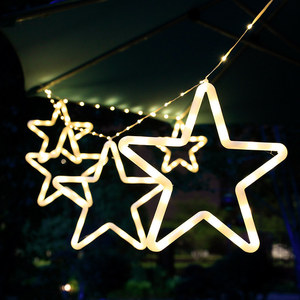 Led Star Lichterketten Fernbedienung und Timer 8 Modi Lichterkette wasserdicht für Schlafzimmer Outdoor Weihnachts ferien Dekor - Product Image 4