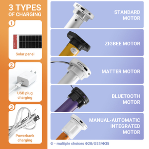 Thông minh con lăn rèm với điều khiển từ xa tuya/vấn đề/ZigBee/Bluetooth ăng ten miễn phí động cơ tùy chọn Rèm cho cửa sổ - Product Image 3