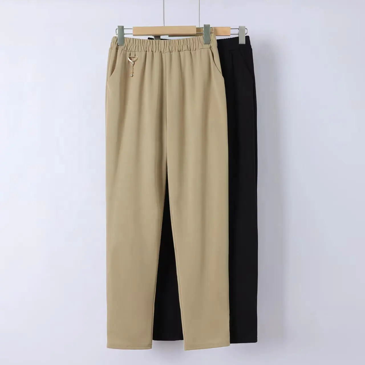 5XL kalem pantolon fabrika ucuz pantolon bayan iş bayanlar kadın bahar yaz Polyester artı boyutu cepli pantolon