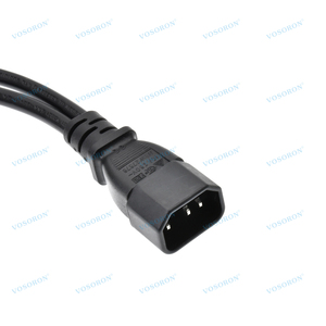 C14 to 2XC5 Splitter priz kısa kordon, tek IEC 320 C14 erkek çift C5 dişi Y Splitter adaptör kablosu kablosu - Product Image 4