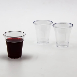教堂用品15毫升20毫升30毫升5盎司一次性透明圣餐杯迷你透明圣餐杯塑料