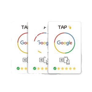 Venta caliente Social Media QR Code NTAG213 RFID NFC Google Review Card Acrílico Variable Material de PVC 13,56 MHz Frecuencia para pago - Product Image 5